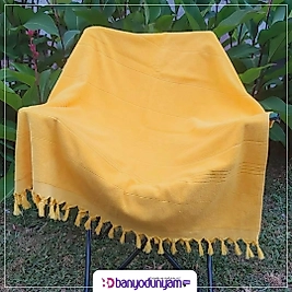 %100 Pamuklu Havlu Peştemal Sarı 90x180 cm