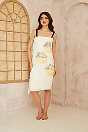 %100 Pamuklu Havlu Peştemal Güneş Desenli 90x180 cm