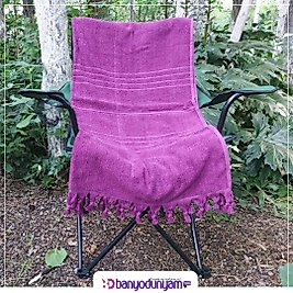 %100 Pamuklu Havlu Peştemal Mürdüm 90x180 cm