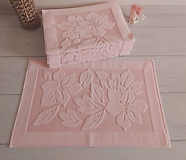 Yaprak Desen Tekli Havlu Paspas (50x70cm)