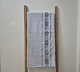 %100 Pamuklu Kilim Desenli Banyo Havlusu 90x150 cm