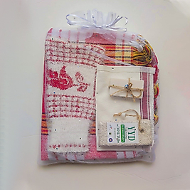 Klasik Peştemalli Hamam Seti 5'li (Tül kese içinde)